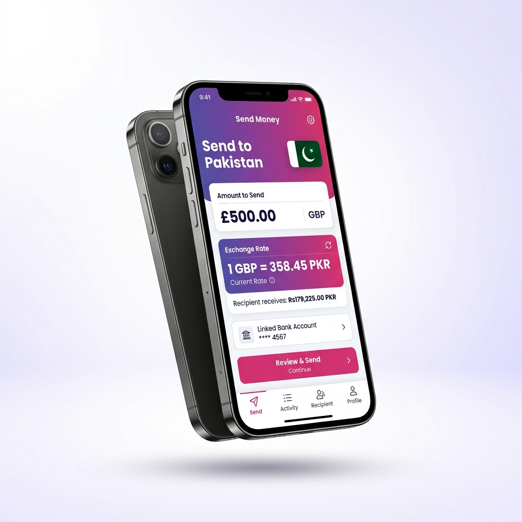LanovaPay app transfer screen